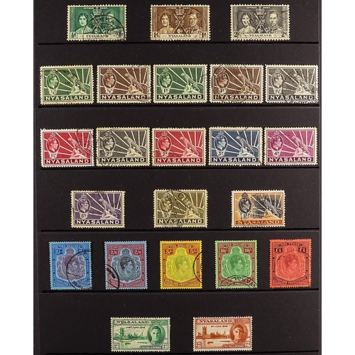 875 - NYASALAND 1937-51 USED COLLECTION virtually complete, only missing the 1948 RSW set. S.T.C. £340. (4... 