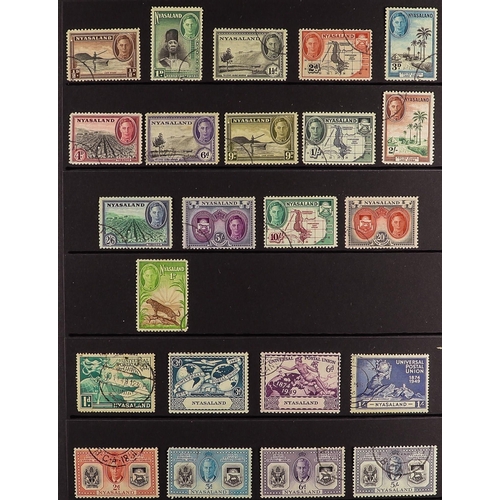 875 - NYASALAND 1937-51 USED COLLECTION virtually complete, only missing the 1948 RSW set. S.T.C. £340. (4... 