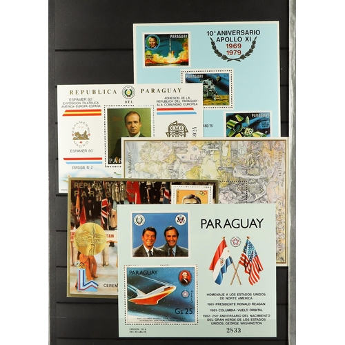 896 - PARAGUAY 1960-88 MINIATURE SHEETS COLLECTION CAT 3500+ never hinged mint perf & imperf issues incl.... 