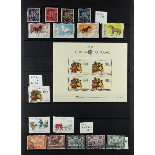 903 - PORTUGAL 1927-2000's HORSE ISSUES mint (many never hinged) and used collection, with many complete s... 