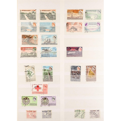 917 - RHODESIA & NYASA. 1954-63 COMPLETE USED COLLECTION incl. 1954-56 defin set complete with coils, 1959... 