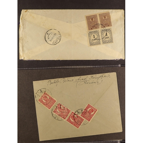 919 - ROMANIA 1880's-1940's COVERS & CARDS incl. WWII censored mail, multiple frankings incl. with Charity... 