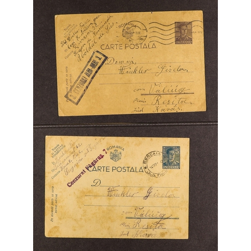 919 - ROMANIA 1880's-1940's COVERS & CARDS incl. WWII censored mail, multiple frankings incl. with Charity... 