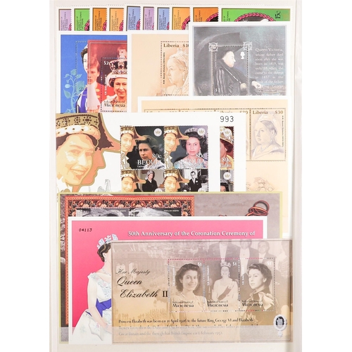 95 - COLLECTIONS & ACCUMULATIONS 1973 - 2003 ROYALTY OMNIBUS 1973-2003 never hinged mint issues incl. var... 