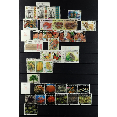 991 - SINGAPORE 1948-2014 COLLECTION of mostly used stamps with some additional mint/nhm examples, incl. 1... 