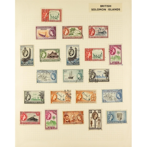 995 - SOLOMON IS. 1913-76 COLLECTION with many corner plate blocks of four in an album, QEII issues often ... 