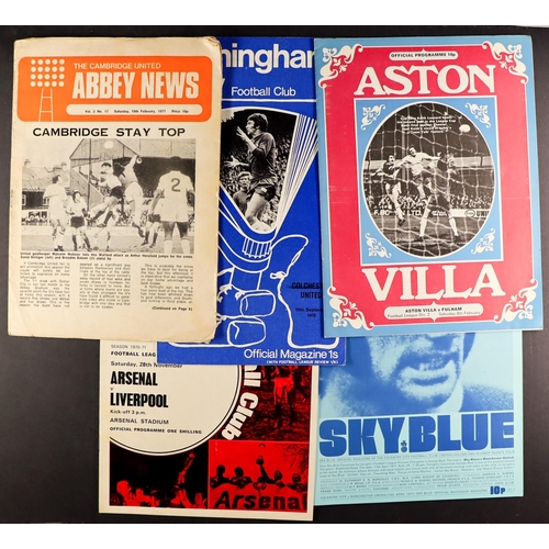 19 - 1970s FOOTBALL PROGRAMMES. Approximately 1,900 with a wide range of clubs. Very few with team change... 