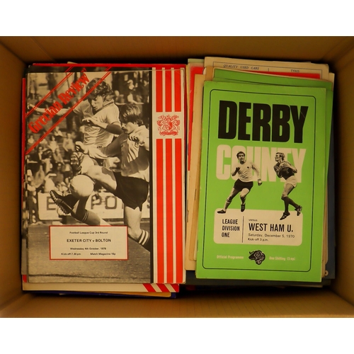 19 - 1970s FOOTBALL PROGRAMMES. Approximately 1,900 with a wide range of clubs. Very few with team change... 