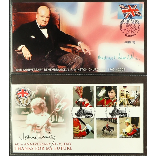 26 - AUTOGRAPHED FIRST DAY COVER COLLECTION. Mainly from the 2000s. Signatures include Vera Lynn, Helen M... 