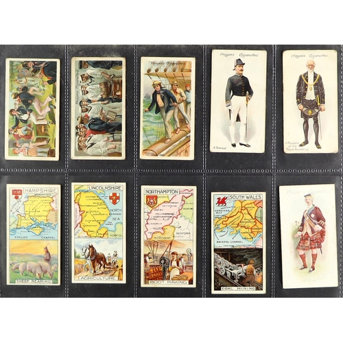 31 - CIGARETTE & TRADE CARDS box contains 2 albums of around 1300 cigarette cards, chiefly complete sets ... 