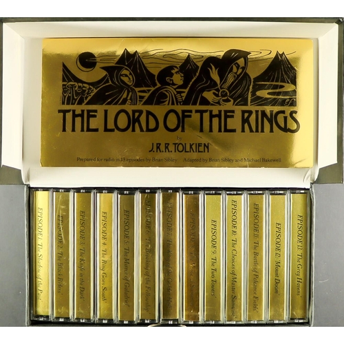 63 - LORD OF THE RINGS AND HOBBIT COLLECTABLES. Comprising of LOTR box set of 13 audio cassettes, 1993 LO... 