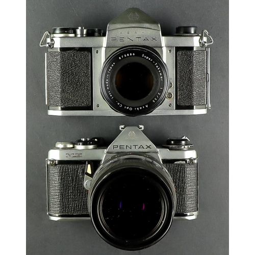 68 - PENTAX CAMERAS. A varied selection of 7 Pentax cameras, both film and digital models. Includes Penta... 