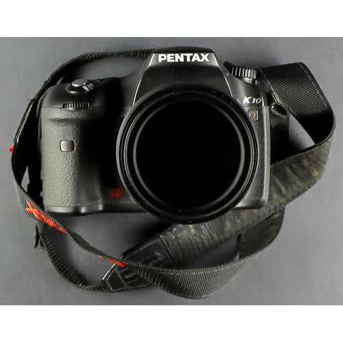 68 - PENTAX CAMERAS. A varied selection of 7 Pentax cameras, both film and digital models. Includes Penta... 