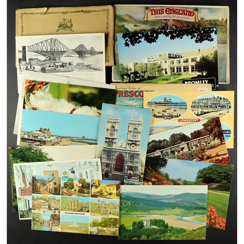 71 - POSTCARDS, COINS AND BANKNOTES. Includes an album of Greetings Cards (approx 190), loose postcards, ... 