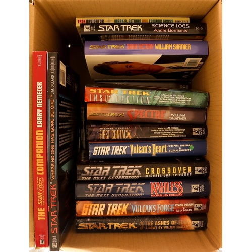 76 - STAR TREK BOOKS AND MAGAZINES. Includes, novels, companions, and an encyclopedia. Many light years o... 