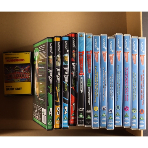 80 - THUNDERBIRDS AND CAPTAIN SCARLET DVDs. 9 Thunderbirds DVDs and 4 Captain Scarlet DVDs. Also includes... 