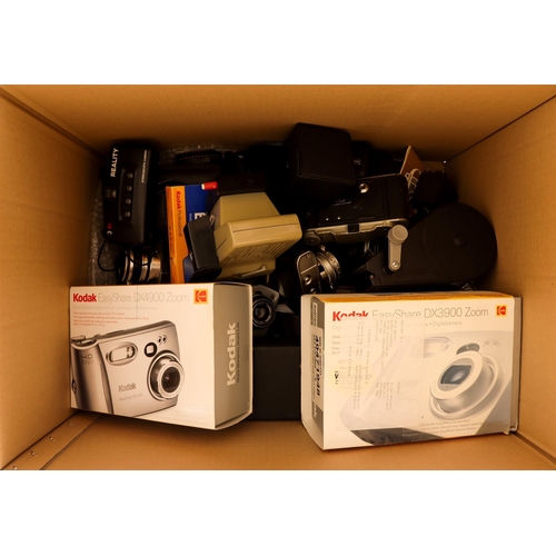 83 - VINTAGE CAMERAS AND LENSES. A selection of vintage cameras and lenses including a Paxette Prontor S,... 