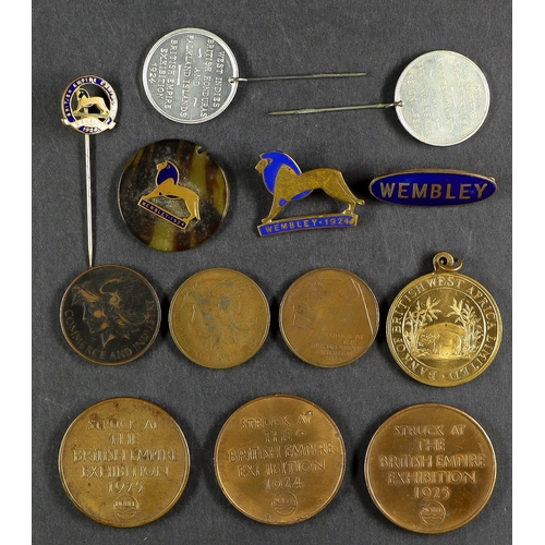 85 - WEMBLEY EXHIBITION 1924 - 1925 collection of tokens, medalions & enameled pins (13 items)
Lot 85 
[a... 