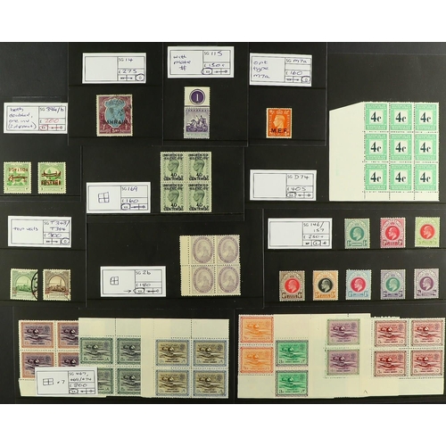 89 - STOCK OF BETTER COMMONWEALTH & WORLD stamps, sets, top / high values, varieties, proofs and other it... 