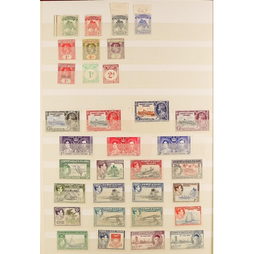 104 - BRITISH PACIFIC SMALLER ISLANDS 1908-1980 NEVER HINGED MINT COLLECTION in three stockbooks, seems to... 