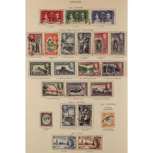 108 - COMMONWEALTH KING GEORGE 6TH COLLECTION of used stamps in a KGVI 'Crown' album, comprehensive includ... 