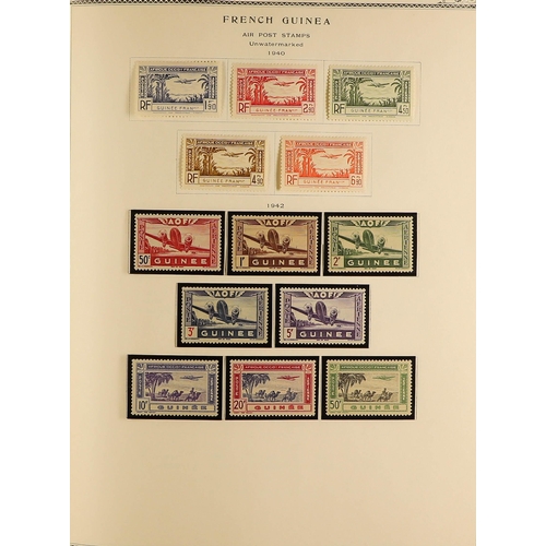 117 - FRENCH COLONIES IN AFRICAN COLONIES IN 4 ALBUMS. mint / never hinged mint & used collection in 4 alb... 