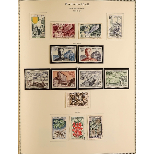 117 - FRENCH COLONIES IN AFRICAN COLONIES IN 4 ALBUMS. mint / never hinged mint & used collection in 4 alb... 