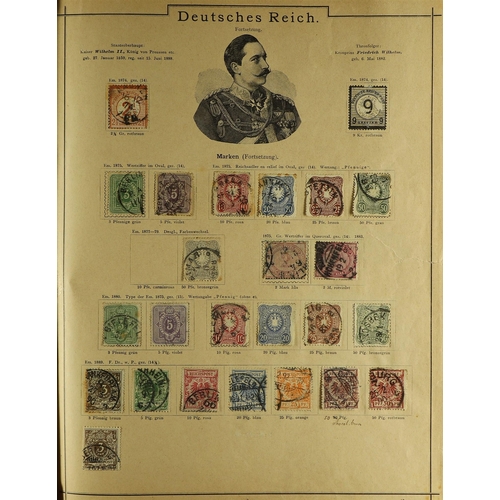 119 - WORLD 19TH CENTURY COLLECTION in a large old 'Universal Briefmarken Album' for stamps to 1890 - alth... 