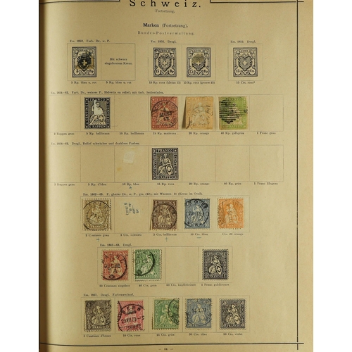 119 - WORLD 19TH CENTURY COLLECTION in a large old 'Universal Briefmarken Album' for stamps to 1890 - alth... 