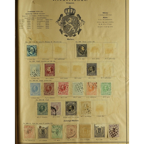 119 - WORLD 19TH CENTURY COLLECTION in a large old 'Universal Briefmarken Album' for stamps to 1890 - alth... 