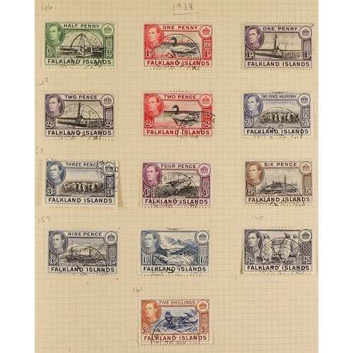 125 - COMMONWEALTH QV to QEII mint & used collection in an album with Falkland Is, British West Indies and... 