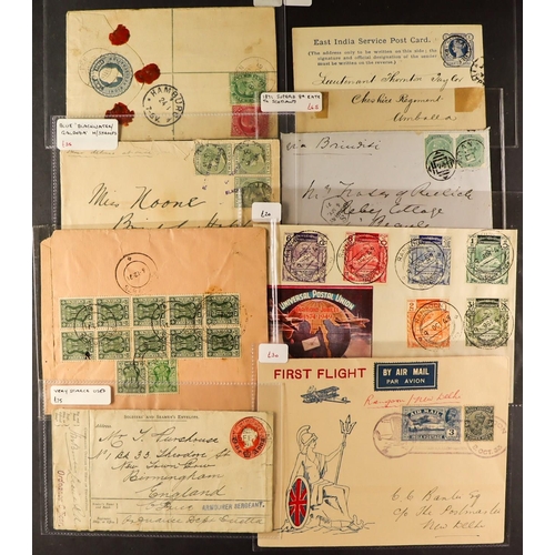 131 - BRITISH ASIA COVERS group of 38 selected items, spans 1854 to 1954 with items from Burma, Ceylon, In... 