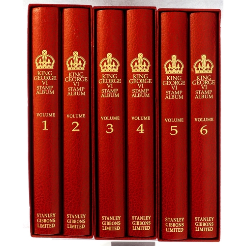 133 - SIX KING GEORGE VI ALBUMS IN SLIP CASES WITH MINT STAMPS. The 6 volumes of the 