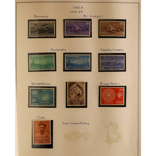 136 - COMMONWEALTH 1950's - 1970's CHIEFLY NEVER HINGED MINT COLLECTION in album of British Europe, Middle... 