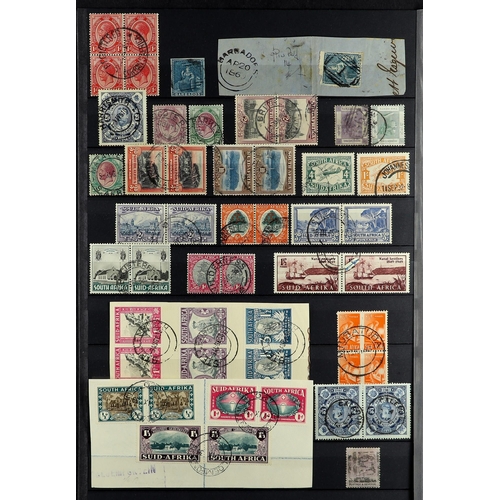 156 - COMMONWEALTH selection of chiefly QV - KGV used stamps on black stock pages, stc £2500+ (approx 100 ... 