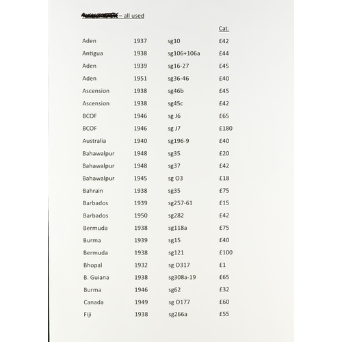173 - [c] COMMONWEALTH KING GEORGE VI - USED sets and items on 4 black protective pages, chiefly fine, cat... 
