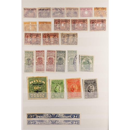 176 - LATIN AMERICA - REVENUE STAMPS incl telegraph stamps, on protective stock pages incl. some Telegraph... 