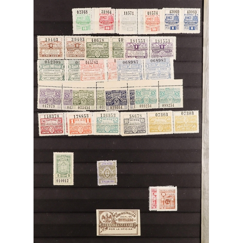 176 - LATIN AMERICA - REVENUE STAMPS incl telegraph stamps, on protective stock pages incl. some Telegraph... 