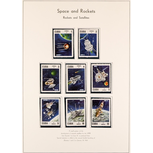 178 - SPACE & ROCKETS ON STAMPS chiefly mint / never hinged mint (and some inexpensive used) collection in... 