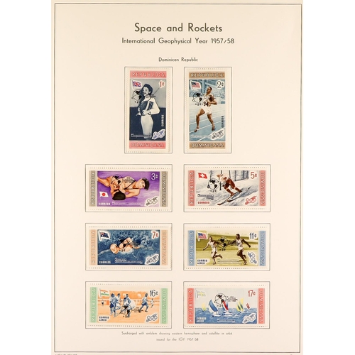 178 - SPACE & ROCKETS ON STAMPS chiefly mint / never hinged mint (and some inexpensive used) collection in... 