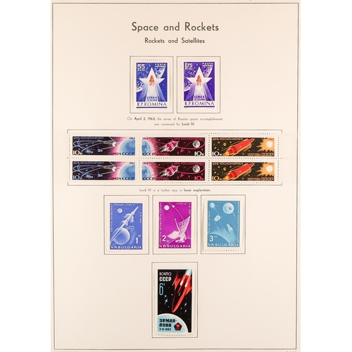 178 - SPACE & ROCKETS ON STAMPS chiefly mint / never hinged mint (and some inexpensive used) collection in... 