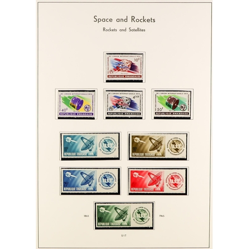 178 - SPACE & ROCKETS ON STAMPS chiefly mint / never hinged mint (and some inexpensive used) collection in... 