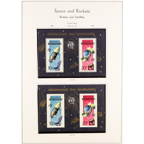 178 - SPACE & ROCKETS ON STAMPS chiefly mint / never hinged mint (and some inexpensive used) collection in... 