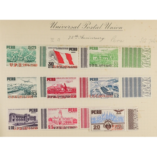 183 - UPU 1949 WORLD WIDE COLLECTION. of mint sets in 2 UPU special albums (no commonwealth) chiefly very ... 