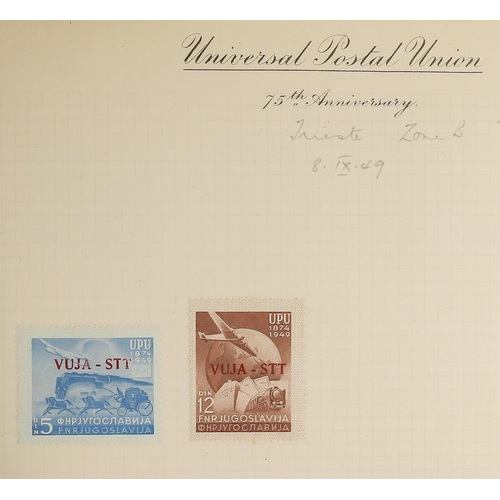 183 - UPU 1949 WORLD WIDE COLLECTION. of mint sets in 2 UPU special albums (no commonwealth) chiefly very ... 