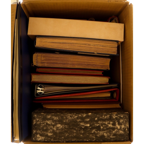 195 - COMMONWEALTH IN 2 BOXES with mint & used stamps in 21 albums, a box file, sheet files etc, strongest... 