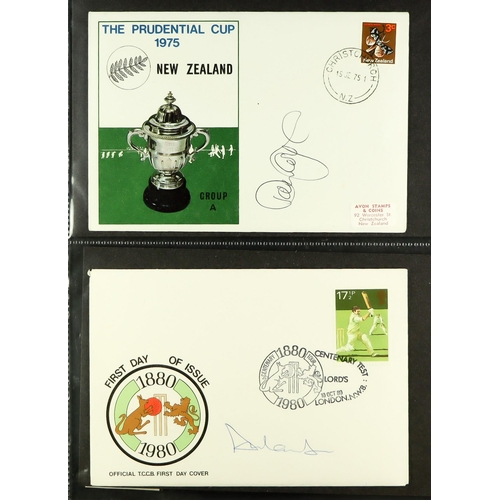 196 - CRICKET - SIGNED COVERS collection of chiefly British special covers spanning 1973 to 2002, each aut... 