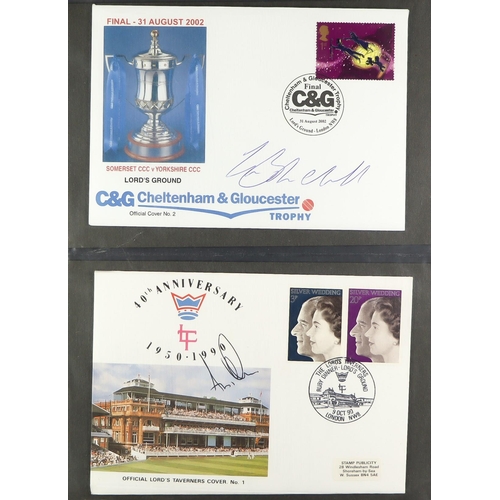 196 - CRICKET - SIGNED COVERS collection of chiefly British special covers spanning 1973 to 2002, each aut... 