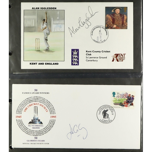 196 - CRICKET - SIGNED COVERS collection of chiefly British special covers spanning 1973 to 2002, each aut... 