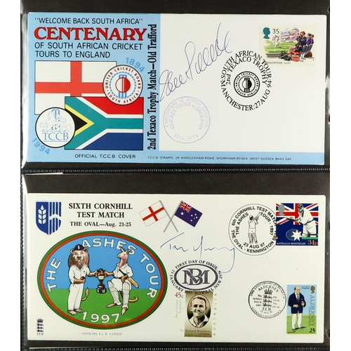 196 - CRICKET - SIGNED COVERS collection of chiefly British special covers spanning 1973 to 2002, each aut... 